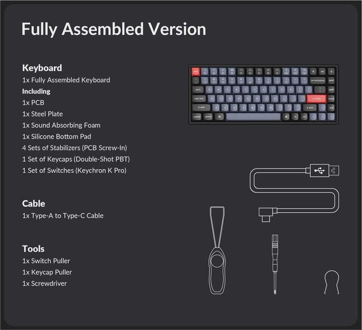 Actual product image Keychron K2 Pro (US, Wireless, Cable)