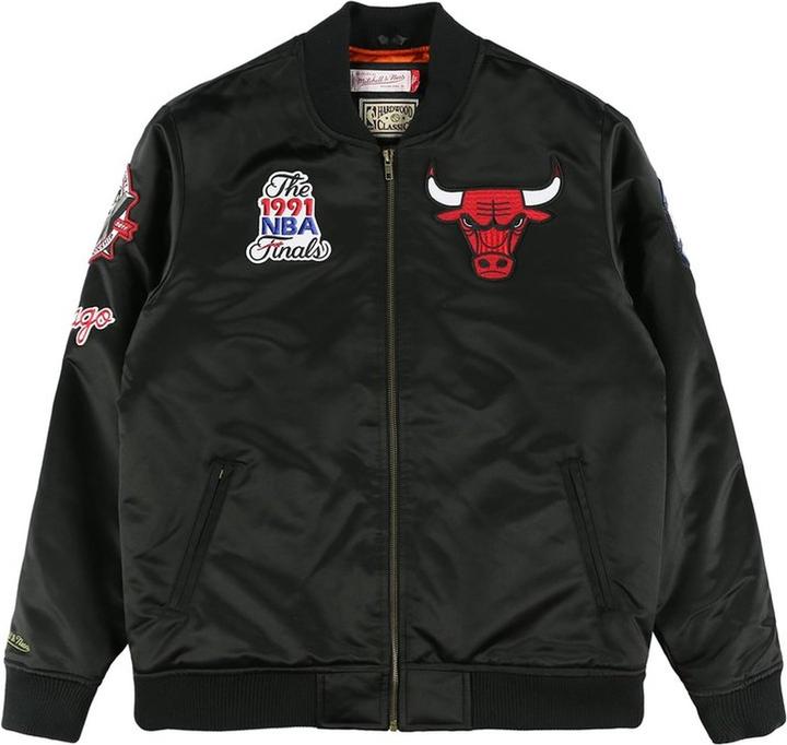 Image du produit Mitchell & Ness M&N Satin Bomber Veste - FLIGHT Chicago Bulls noir (L)