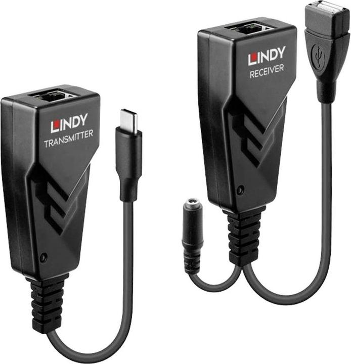 Produktbild Lindy 100m USB 2.0 Typ C Cat.6 Extender 100m USB 2.0 Verlängerung für Computer mit Typ-C-Anschluss