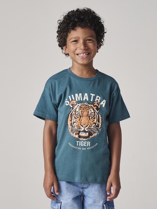 Produktbild Vertbaudet Jungen T-Shirt mit Tiger und Recycling-Baumwolle (92)