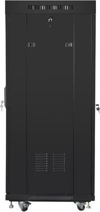 Immagine prodotto Lanberg MOBILE DA INCASSO RACK STAND 19" 27HE 600X600 NERO FORATO PORTA LCD (TARIFFA FLAT) V2 (27 HE, Rack da 19 pollici)