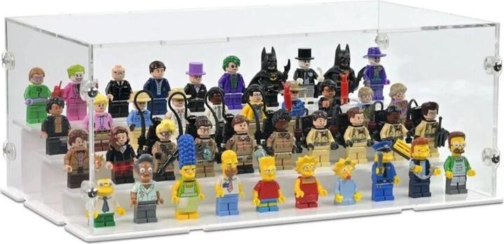 Image du produit iDisplayit Présentoir en acrylique pour 40 figurines LEGO® (avec base blanche et tenons)