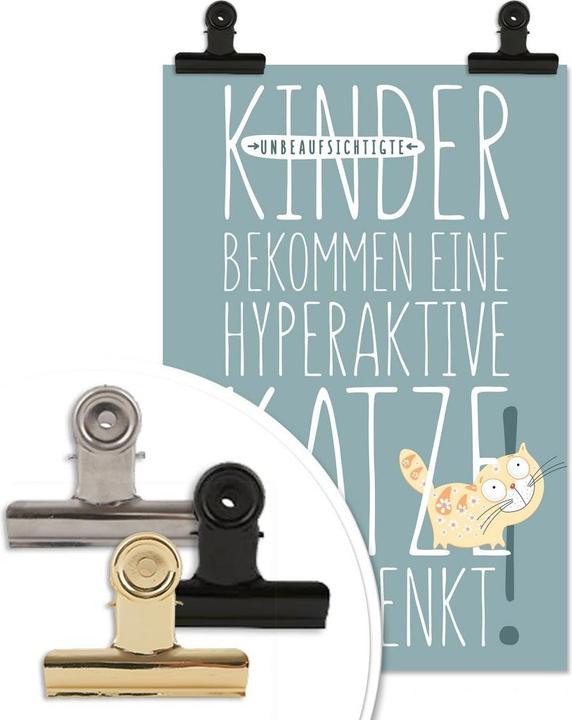 Image du produit Trenddeko Des enfants non surveillés se voient offrir un chat hyperactif. (80 x 120 cm)