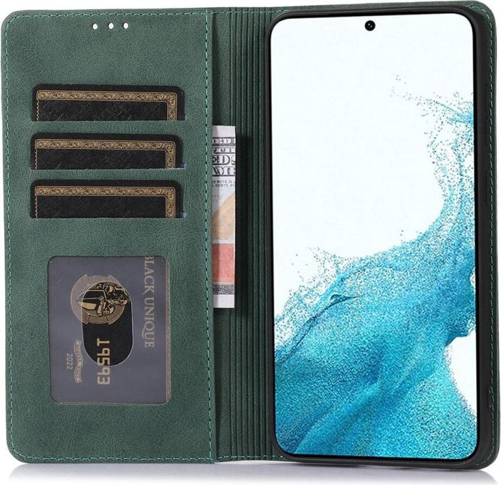 Image du produit Cover-Discount Galaxy A25 5G - Housse Vintage Flip Case verte (Samsung Galaxy A25 5G)