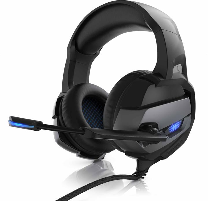 Produktbild CSL Gaming Headset, USB, Mikrofon, LED Beleuchtung, Kopfhörer für Windows, Mac, PS3, PS4, PS4 Pro, PS5 (Kabelgebunden)