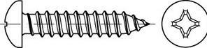 Actual product image Self-tapping screw DIN 7981 LIKO with cross recess pH C4.2 x 9.5-H Galvanised steel with point (1000 Screws per piece)
