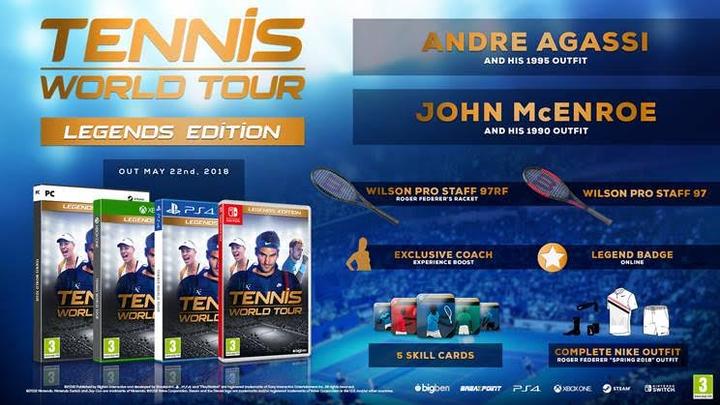 Immagine prodotto Bigben Tennis World Tour- Legends Editio, PS4 (PS4, Multilingue)