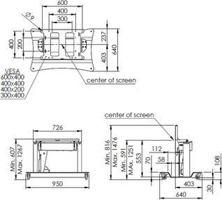 Actual product image Vogels 062.7665 (Ground, 75")