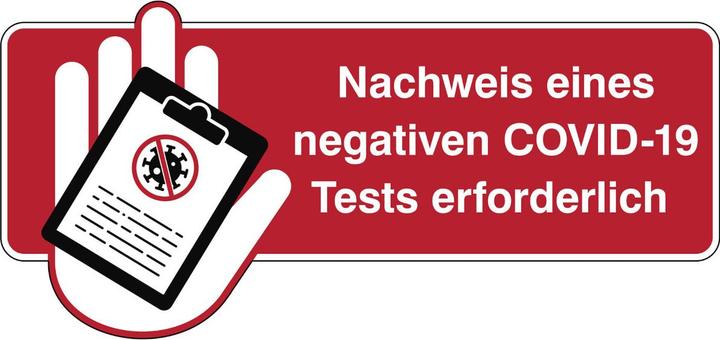 Actual product image Brady Proof of a negative COVID-19 test required