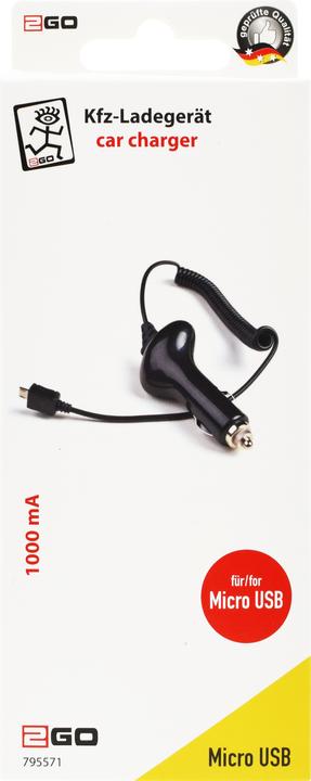 Produktbild ACV Kfz-Ladegerät 12V/24V Micro-USB - schwarz CE certified