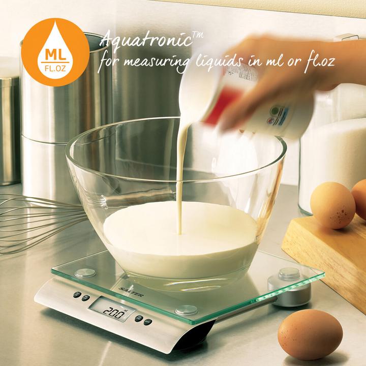 Actual product image Salter 3003 SSSVDR08 Aquatronic Glass Kitchen Scale