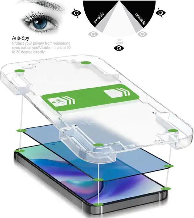 Produktbild Protectorking 3x Echtes Tempered 9H Panzerhartglas Blickschutz (3 Stück, Apple iPhone 13 Pro)