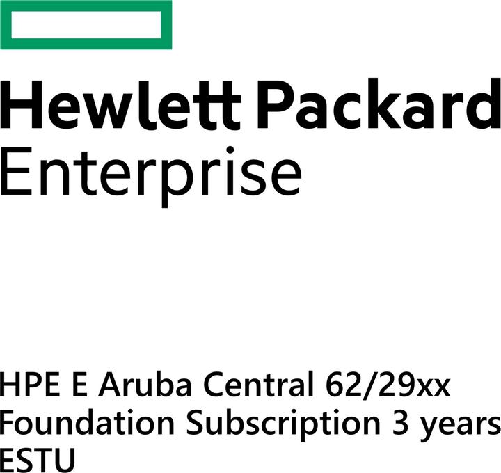 Produktbild HPE E Aruba Central 62/29xx, Foundation Subscription, 3 years, E-STU (24 Geräte, 36 Monate)