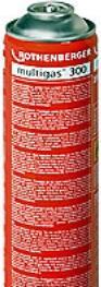 Image du produit Rothenberger Multigas 300 til Rofire Piezo Pro 600ml/338g propane/butane gaz 7/16" EU gevindtilslutnin