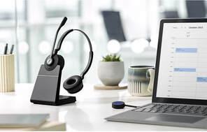 Actual product image Jabra Headset Engage 55 UC Duo USB-A, incl. charging station (Wireless, USB-A)