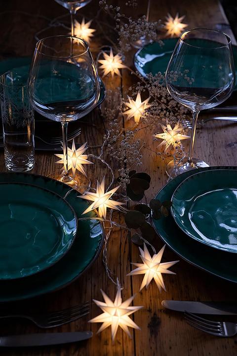 Produktbild Novaliv Weihnachtsstern Dekostern | 12cm WEISS | Innen und Aussen | LED Lampe mit Batteriefach +