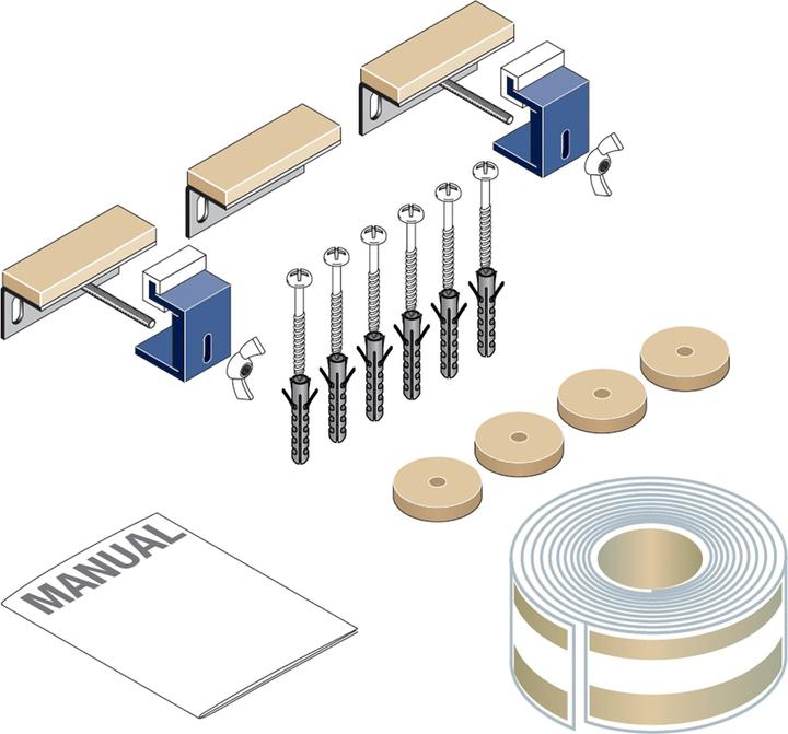 Actual product image Laufen sound insulation set for shower trays up to 120cm, H2989880000001