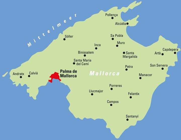 Actual product image ADFC regional map of Mallorca, 1:75,000, tear and weatherproof, GPS tracks download
