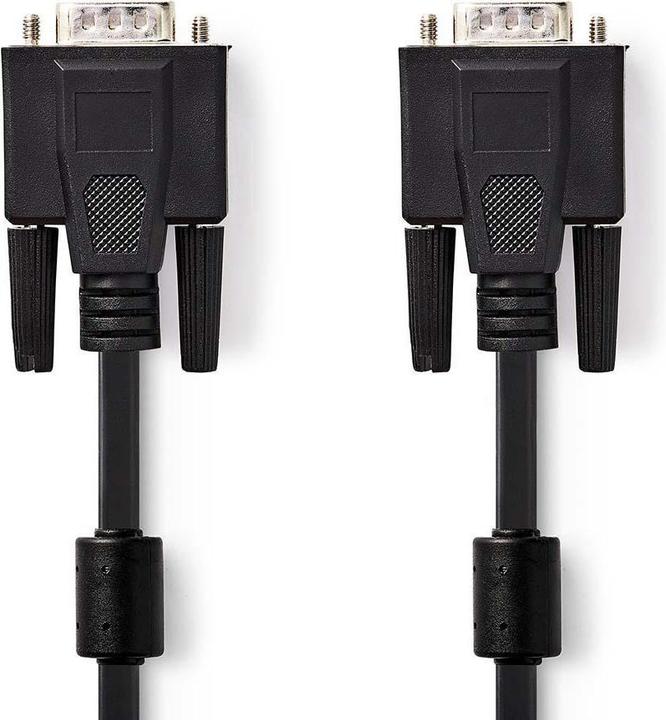 Actual product image Nedis VGA cable VGA plug VGA plug Nickel-plated Maximum resolution: 1280x768 10.0 m round ABS Schw (10 m, VGA)