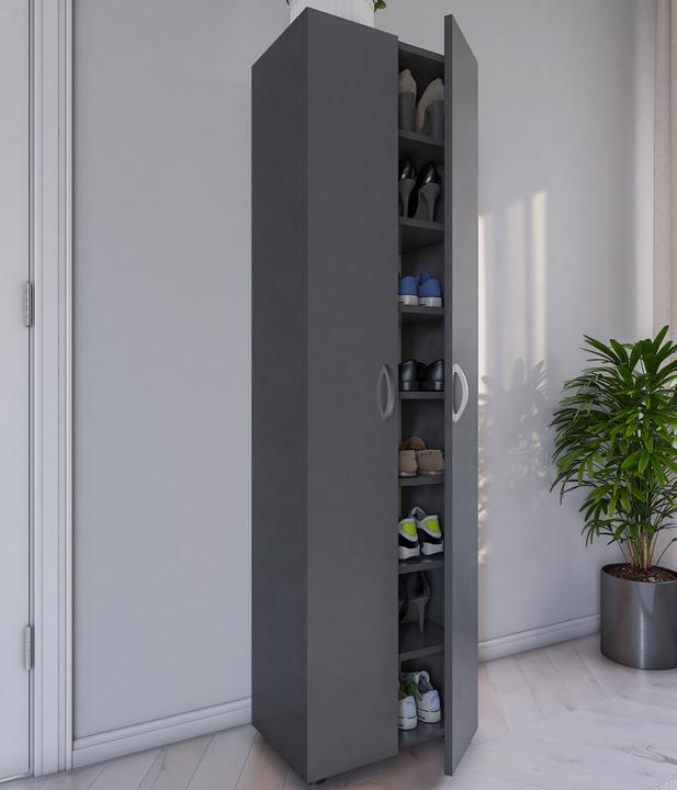 Immagine prodotto VCM Cassettiera per scarpe XXL in legno Grande Cassettiera per scarpe Stivali Grande Ulas 8 Scomparti (70 x 40 x 184 cm)