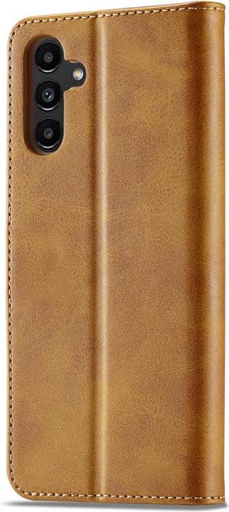 Actual product image LC.Imeeke Galaxy A15 - Leather case cover light brown (Samsung Galaxy A15)