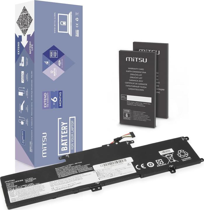 Produktbild Mitsu LENOVO THINKPAD YOGA 3990mAh 44Wh 11,1V