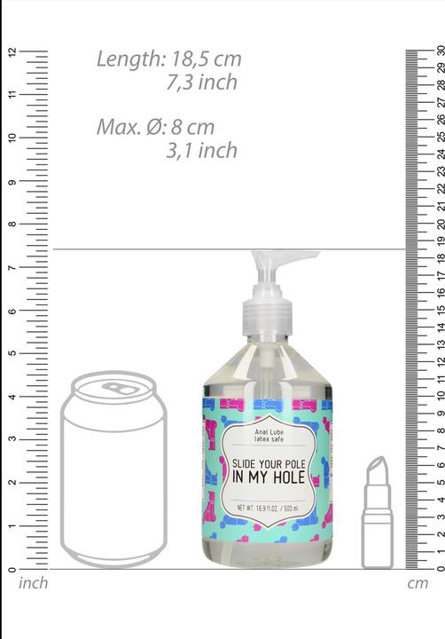 Image du produit Pharmquests Anal Lube - SLIDE YOUR POLE IN MY HOLE - 500 ml (500 ml)