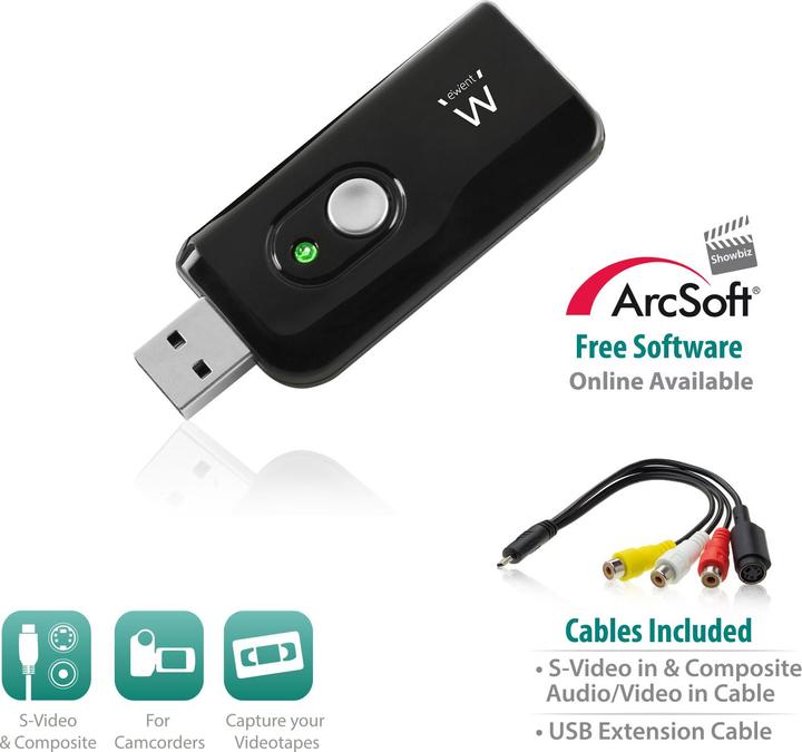 Produktbild Ewent EW3707 Video-Aufnahme-Gerät USB 2.0
