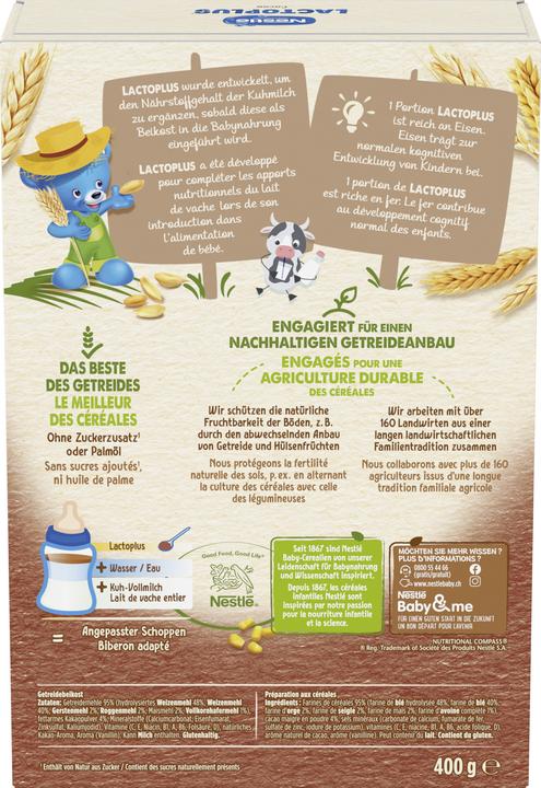 Nährwerte und Zutaten Nestlé Lactoplus (400 g)