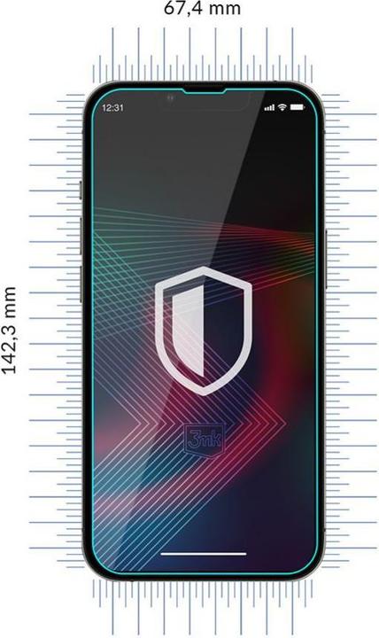 Actual product image 3MK Apple iPhone 14/14 Pro - FlexibleGlass? (1 Piece, Apple iPhone 14, Apple iPhone 14 Pro)