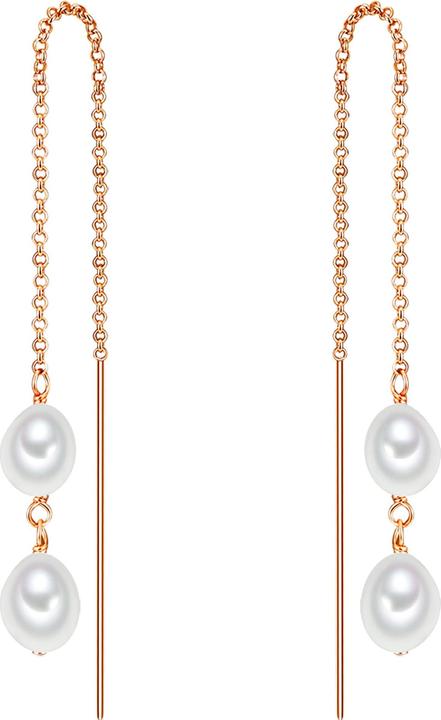 Valero Pearls Damen Sterling Silber Süsswasser-Zuchtperlen roségold - 15044 (925er Silber)