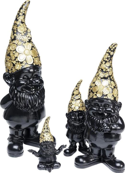 Produktbild Kare Design Deko Figur Zwerg Meditation Schwarz Gold 19 (12.5 x 18 x 22 cm)