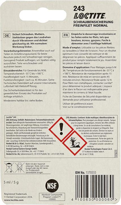 Produktbild Loctite Schraubensicherung 243 (20 g, 5 ml)