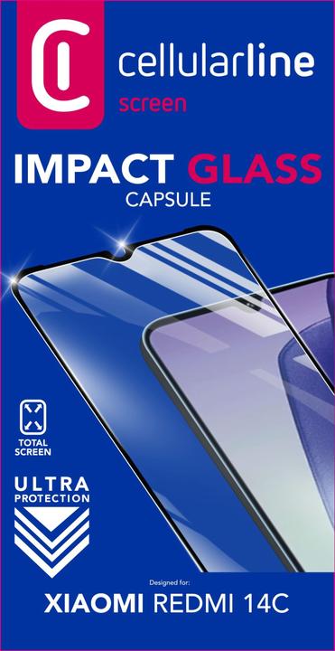 Actual product image Cellularline Impact Glass Capsule (1 Piece, Xiaomi Redmi 14C)