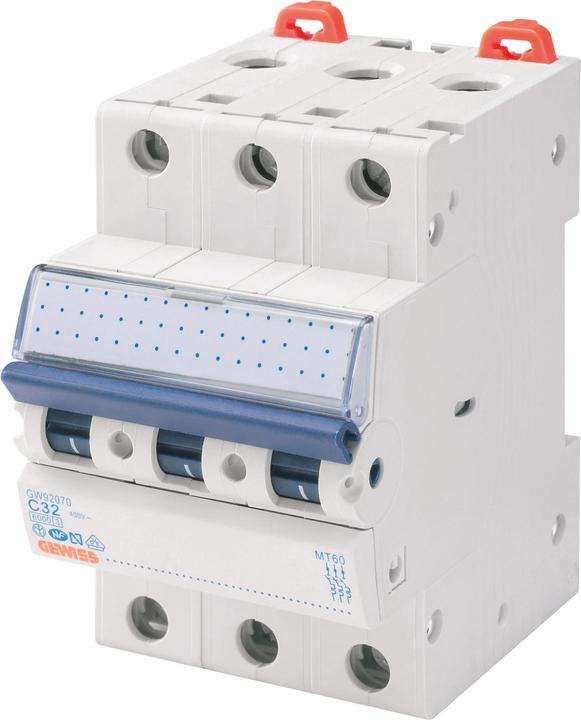 Actual product image Gewiss GEWI GW92566 Miniature circuit breaker (MCB) B-10A 10 kA 3-pole 3HP