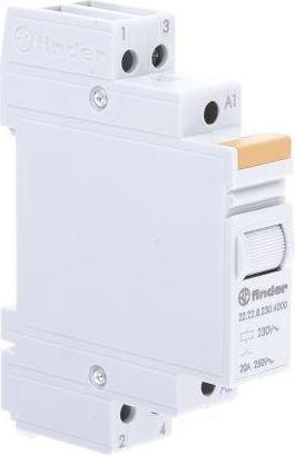 Actual product image Finder 20A 2NO monostable DIN relay, 230Vac