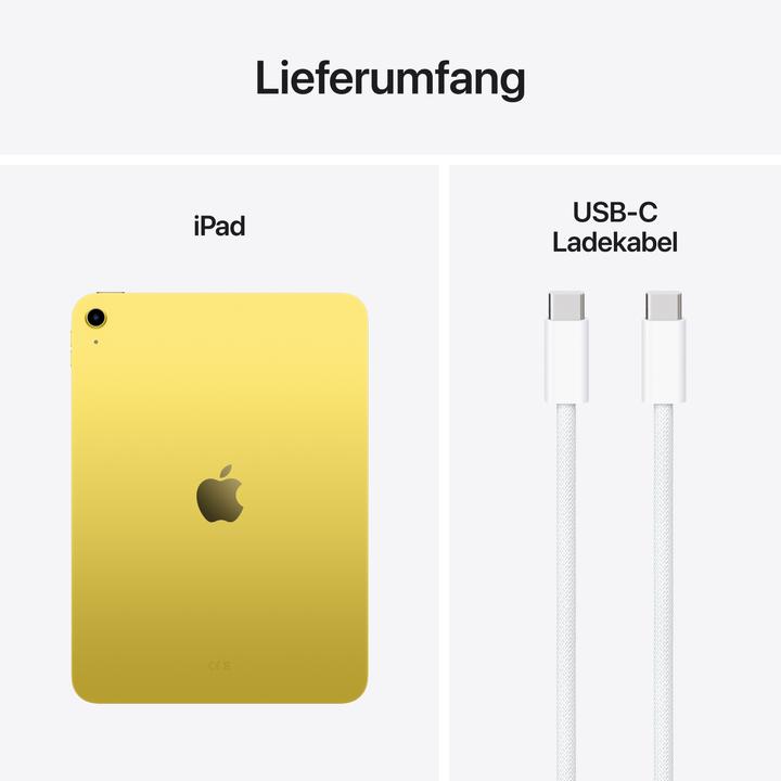 Produktbild Apple iPad 2025 (11. Gen) (nur WLAN, 11", 256 GB, Yellow)