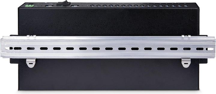 Actual product image StarTech COM 16-Port Industrial USB 3.0 Hub 5Gbps Mountable Terminal Block Power Up to 120W Shared U (USB-B, 16 Ports)