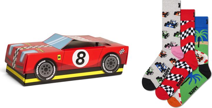 Immagine prodotto Happy Socks Confezione da 3 calzini Top Racer (confezione da 3, 41 - 46)