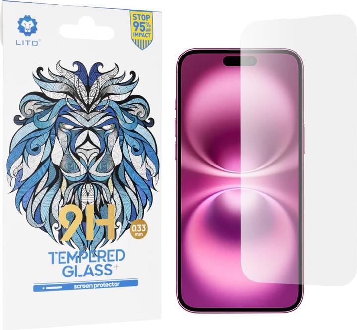 Lito - 2.5D Classic Glass - iPhone 16 Plus - Clear (1 Stuk, Apple iPhone 16 Plus)