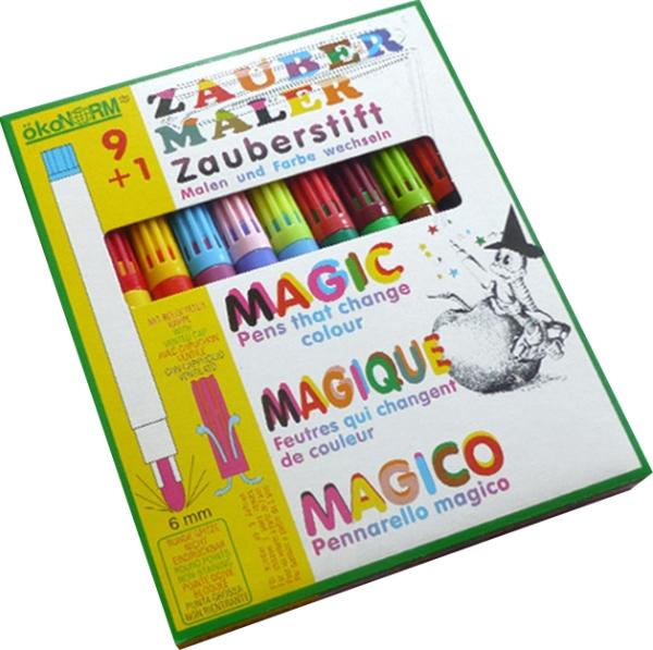 Produktbild ÖkoNorm Zaubermaler (Weiss, Gelb, Violett, Grün, Blau, Schwarz, Rot, Braun, 10 x)