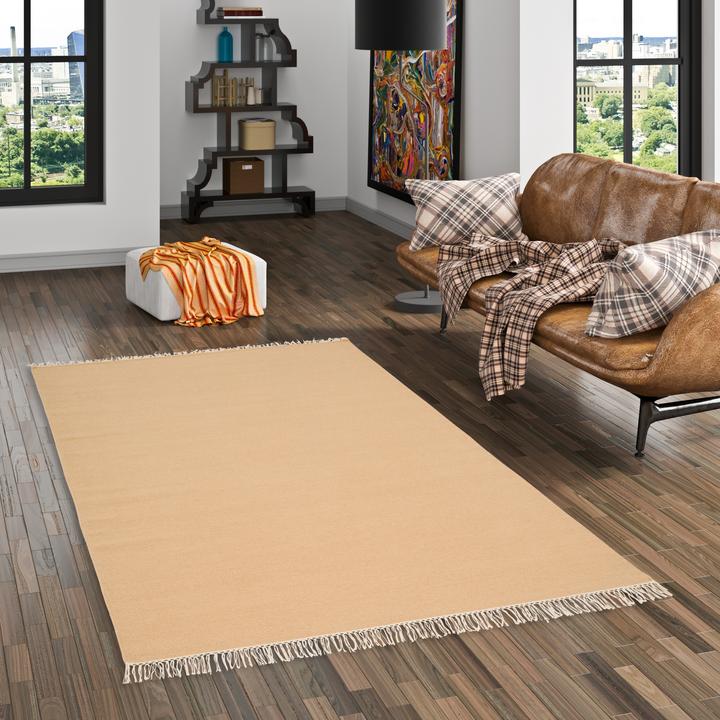 Produktbild Pergamon Wolle Natur Teppich Kelim Mila (70 x 300 cm)