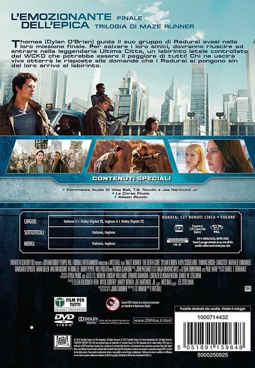 Produktbild Disney Maze Runner: The Death Cure (DVD, 2018, Englisch, Italienisch)
