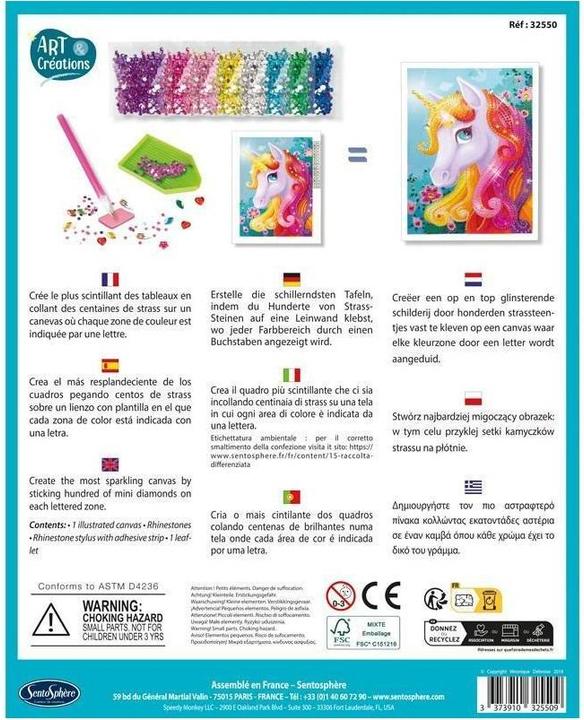 Immagine prodotto Sentosphere Immagine unicorno con strass