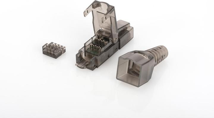 Produktbild Digitus CAT 6A Stecker fur Feldmontage ungeschirmt AWG 27/7 bis 22/1 Massiv- und Litzenleiter