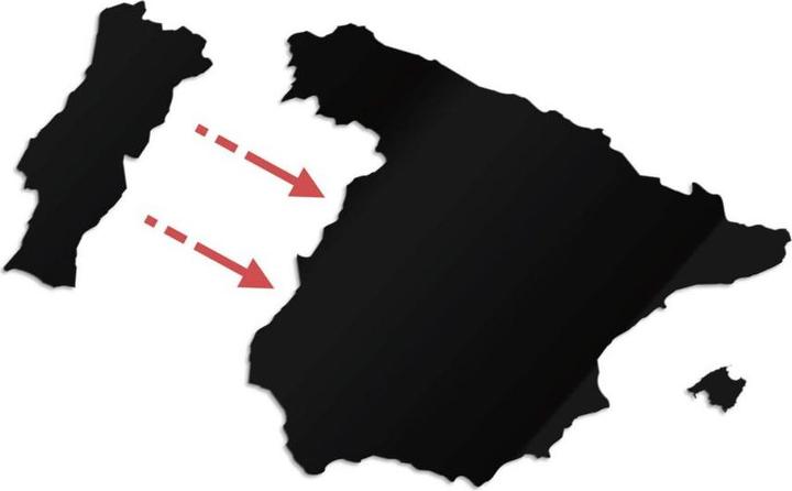 Produktbild Trenddeko Karte Iberische Halbinsel (38 x 28 cm)