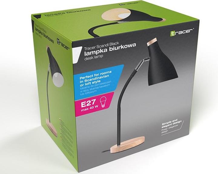 Image du produit Tracer lampka biurkowa Scandi Black (E27)