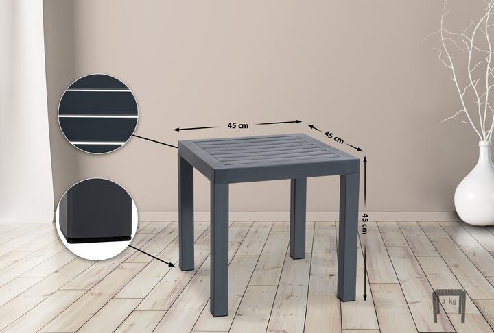 Actual product image CLP Ocean side table, dark grey
