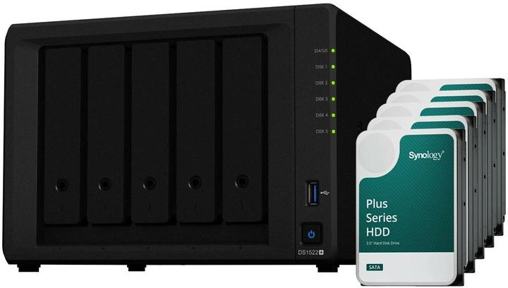 Produktbild Synology DS1522+ (5 x 6 TB, Synology HAT 33xx)