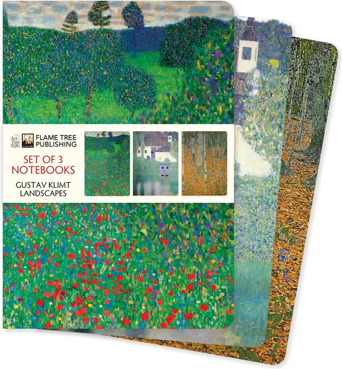Produktbild Dreier Set DIN-A5-Format-Notizbücher: Gustav Klimt, Landschaften
